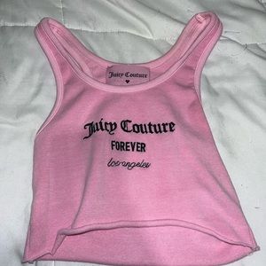 Juicy Couture Pink Tank Top with Black Logo